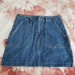 jean skirt with pockets